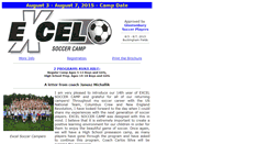 Desktop Screenshot of excelsoccercamp.com